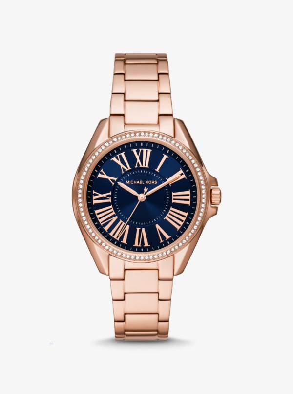 Damske Rose Gold-tone Hodinky Michael Kors Kaycie Pavé Ruzove Zlate - Hodinky Michael Kors Levně | AKEWI-6271